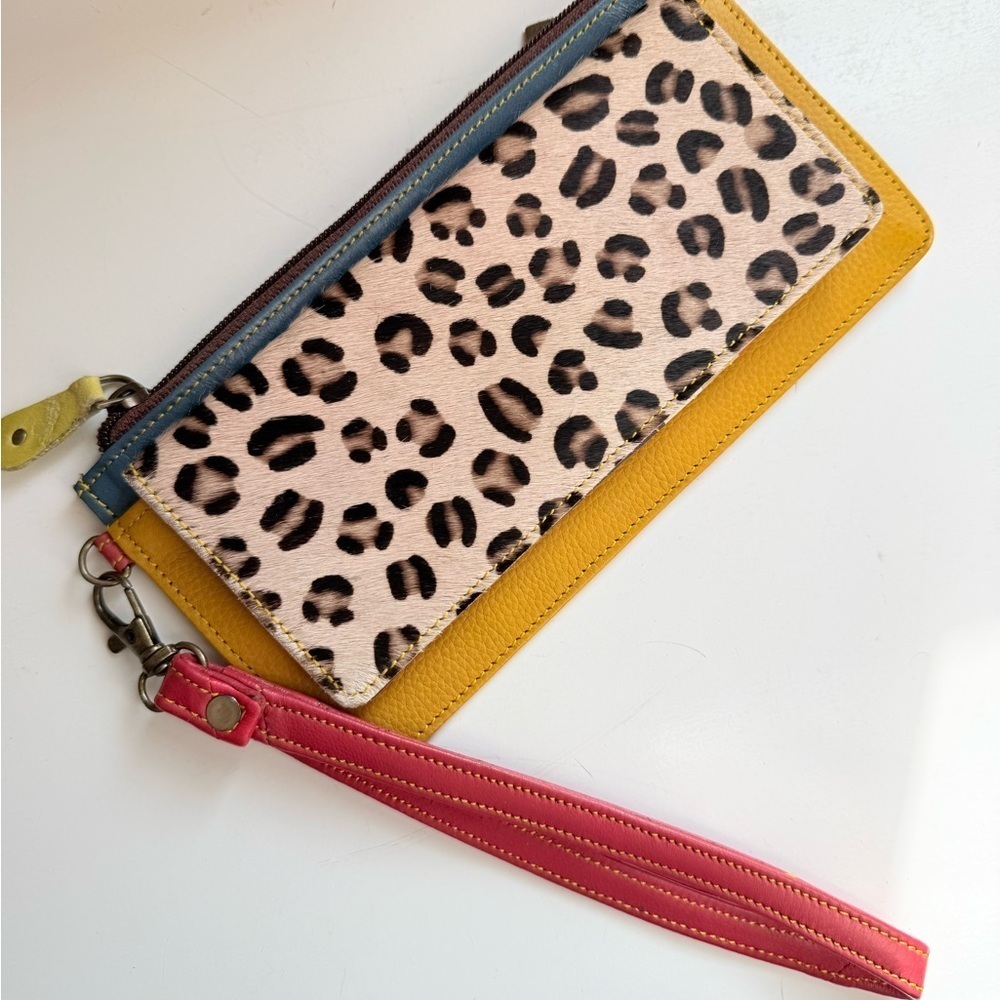 NWOT Multicolored Animal Print Upcycled Boutique Bag & Wallet Set - Picture 12 of 15